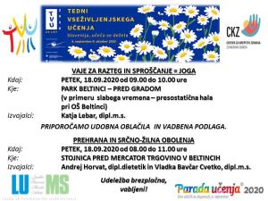 TEDEN VSEŽIVLJENJSKEGA UČENJA 2020 18.09.2020